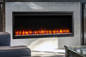 Elevate Your Space with the 60" Allusion Platinum Linear Electric Fireplace - SF-ALLP60-BK - SIMPLIFIRE