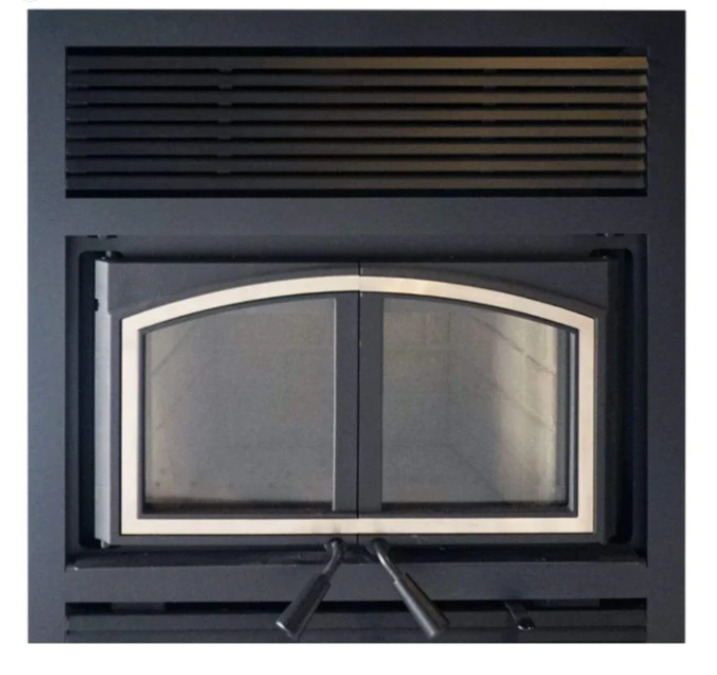 Nickel Door Overlay Options for St. Clair Series Wood Burning Fireplace - WD4NB - EMPIRE STOVE