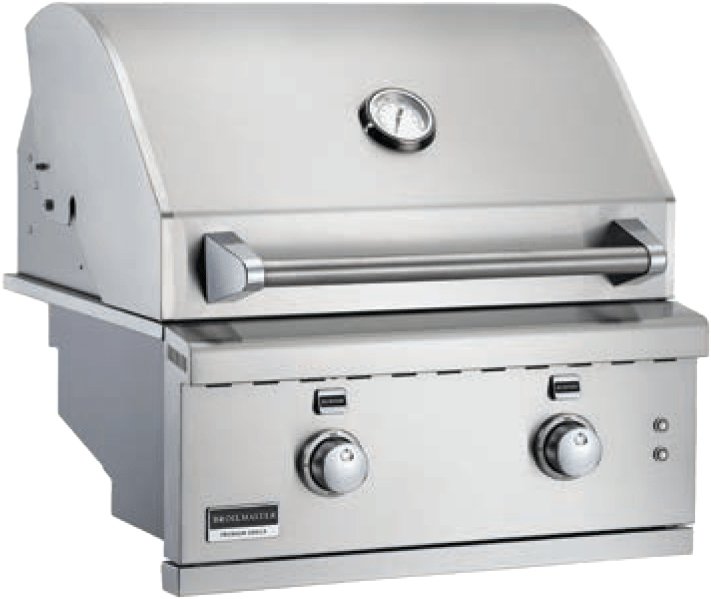 26" Stainless Built - in Gas BBQ Grill - 2 Bow Tie burners - 18,000 BTUs each - Designed to Fit BBQ Island or BBQ Cart - BROILMASTER - FireplacesProBroilmasterBuilt in Grill