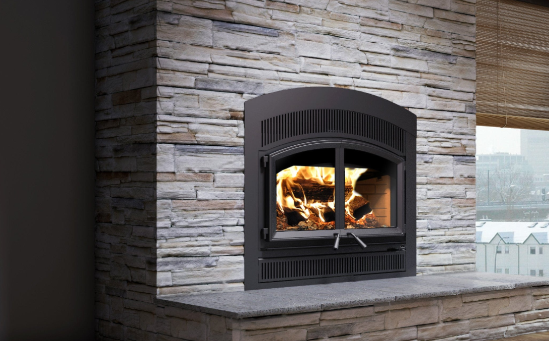 Arched Faceplate Wood Fireplace in the Waterloo Series - FP15A and FP15AK- VALCOURT