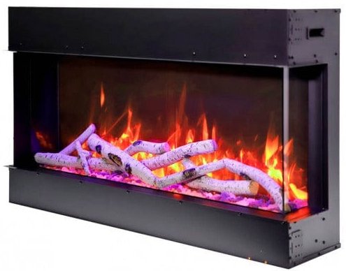 60 - Bay - SLIM – 3 Sided Glass Electric Fireplace - REMII - FireplacesProRemiiElectric Fireplace