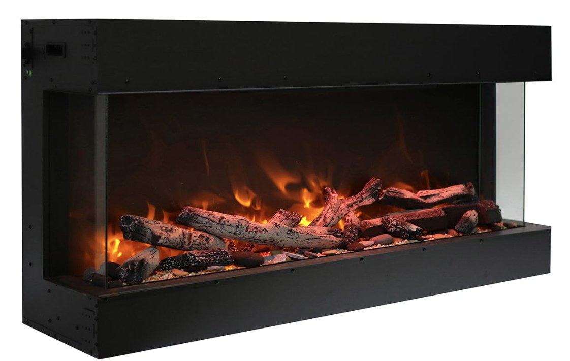 60 - Bay - SLIM – 3 Sided Glass Electric Fireplace - REMII - FireplacesProRemiiElectric Fireplace