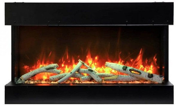 60 - Bay - SLIM – 3 Sided Glass Electric Fireplace - REMII - FireplacesProRemiiElectric Fireplace