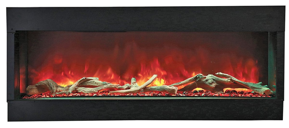 60 - Bay - SLIM – 3 Sided Glass Electric Fireplace - REMII - FireplacesProRemiiElectric Fireplace