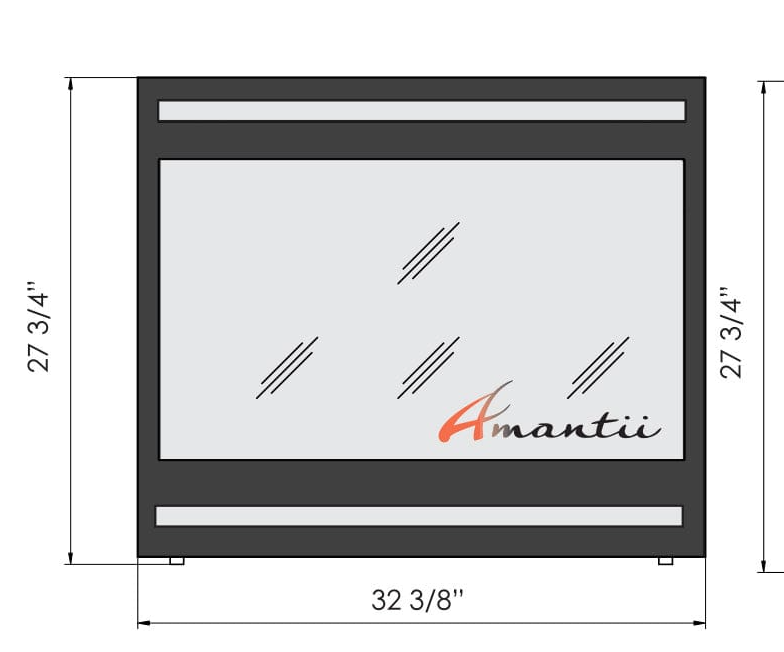 Square Surround for the ZECL-31-3228 STL Zero Clearance Fireplace - AMANTII