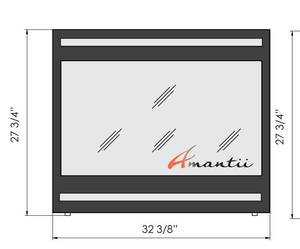 Square Surround for the ZECL-31-3228 STL Zero Clearance Fireplace - AMANTII