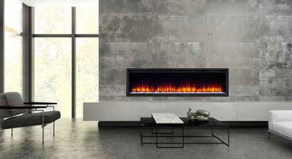 Allusion Platinum 72" Recessed Linear Electric Fireplace - SF-ALLP72-BK - SIMPLIFIRE