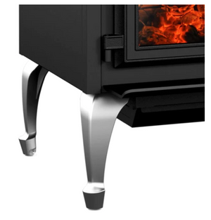 Nickel Queen Anne Leg Kit with Ash Pan - WLQ1NB - EMPIRE STOVE