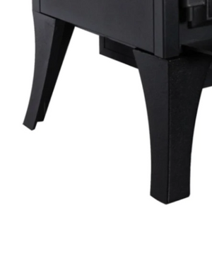 Black Leg Kit with Ash Pan, Straight - WLS1BL - EMPIRE STOVE