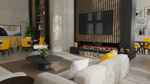 Ignite® Ultra 50" - 100", Built-in Linear Electric Fireplace - MODERN FLAMES