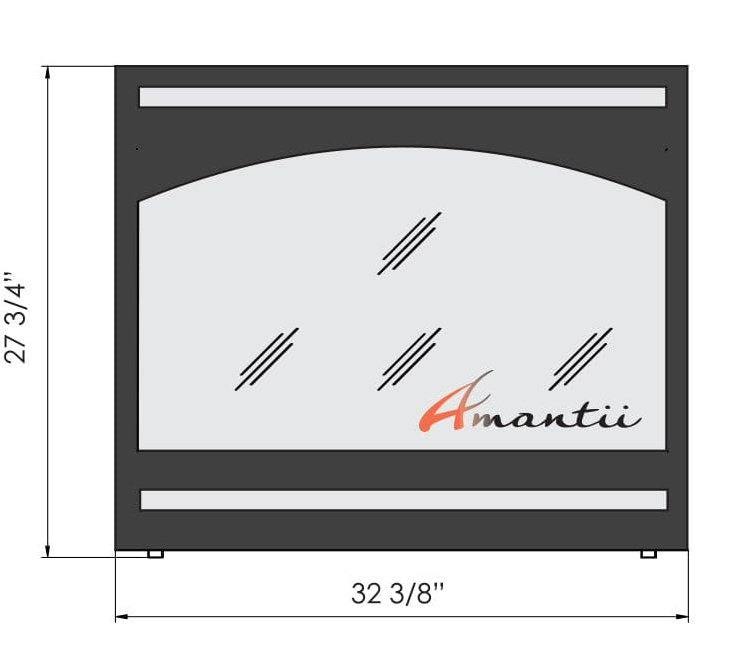 Arch Surround for the ZECL - 31 - 3228 STL Zero Clearance Fireplace - AMANTII - FireplacesProAmantiiElectric Fireplace Surround