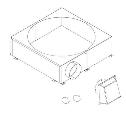 CAK8A: Chimney Air Kit Compatible with BIR42, RUTHERFORD - 42, and DCASTLEWD - 42 - OUTDOOR LIFESTYLE - FireplacesProOutdoor LifestyleAir Kit