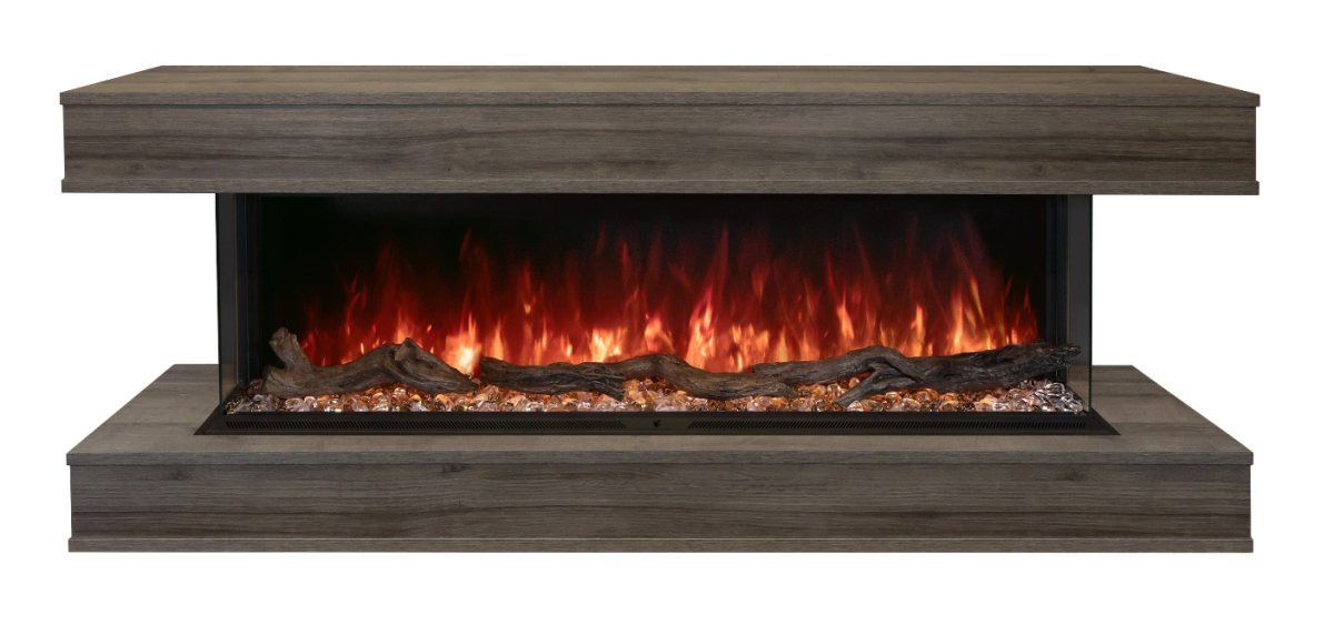 Driftwood Grey Wall - Mounted Cabinet - Landscape Pro Multi LPM - 4416 Electric Fireplace (Cabinet Only) - 58.5"W x 28"H - MODERN FLAMES - FireplacesProModern FlamesWall Mount Cabinet