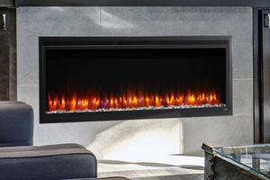 Elevate Your Space with the 60" Allusion Platinum Linear Electric Fireplace - SF - ALLP60 - BK - SIMPLIFIRE - FireplacesProSimpliFireLinear Electric Fireplace