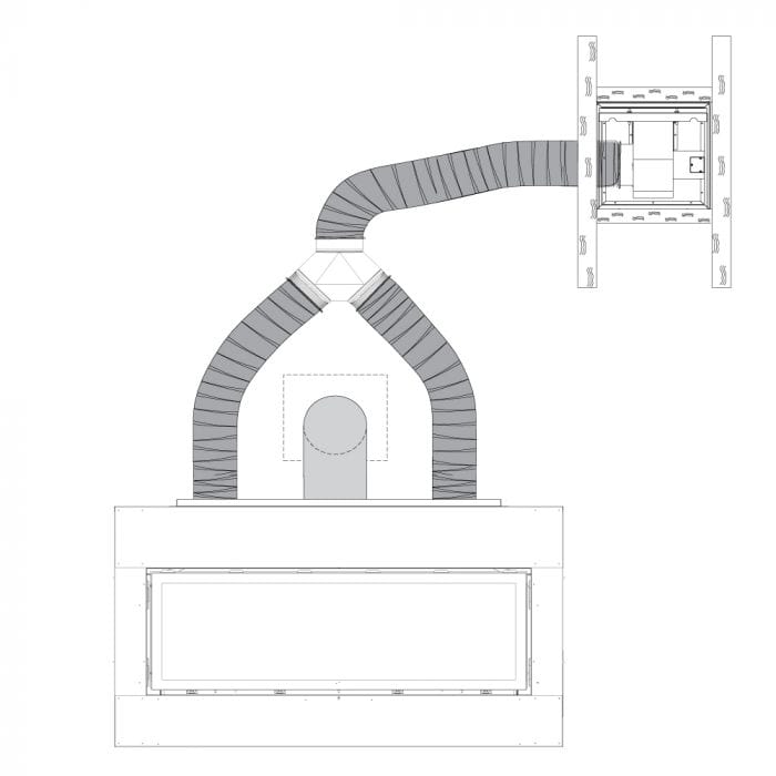 Empire White Mountain Hearth External Forced Air Heat Management (Requires Flex Kit) - FireplacesProWhite Mountain HearthHeat Management