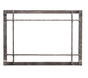 Empire White Mountain Hearth Forged Iron Inset, Rectangle, Distressed Pewter - DFF50CPD - FireplacesProWhite Mountain HearthFront and Inset