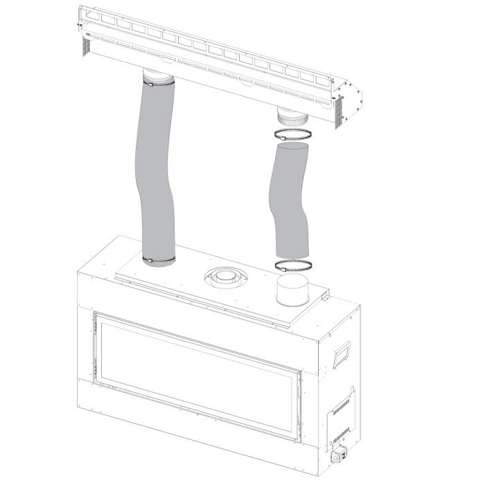 Empire White Mountain Hearth Gravity Heat Management (Includes 36" Plenum and 10' Flex) - FireplacesProWhite Mountain HearthHeat Management