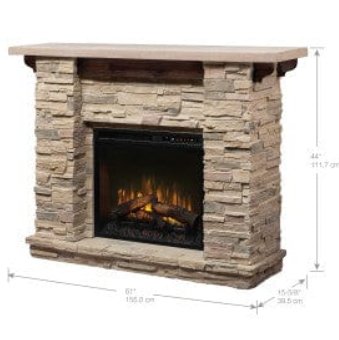 Featherston Design Mantel and Firebox Set with Log Ensemble - X - GDS28L8 - 1152LR - DIMPLEX - FireplacesProDimplexFirebox