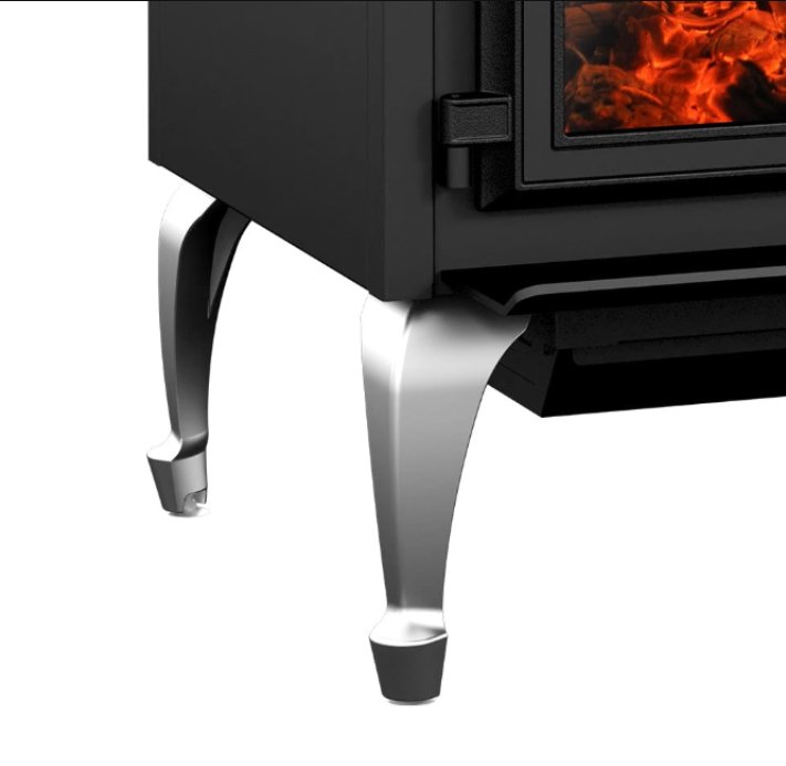 Gateway 2300 - Nickel Queen Anne Leg Kit with Ash Pan - WLQ2NB - EMPIRE STOVE - FireplacesProEmpire StoveLeg Kit