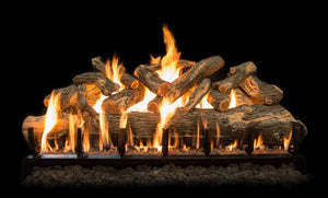 Grand Canyon Gas Logs - AZ Weathered Oak Charred Jumbo Vented Indoor/Outdoor Logs - FireplacesProGrand Canyon Gas LogsGas Logs