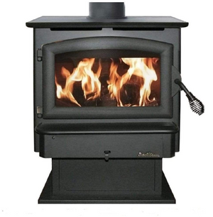 Model 74 Wood Stove with Door Options in Black, Gold, or Pewter- BUCK STOVE