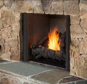 IntelliFire Ignition Outdoor Traditional Fireplace: Courtyard 42" - Single-Sided, Standard Traditional Interior Design (Model: ODCOUG-42T)- OUTDOOR LIFESTYLE