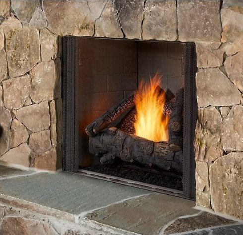 IntelliFire Ignition Outdoor Traditional Fireplace: Courtyard 42" - Single - Sided, Standard Traditional Interior Design (Model: ODCOUG - 42T) - OUTDOOR LIFESTYLE - FireplacesProOutdoor LifestyleOutdoor Fireplace