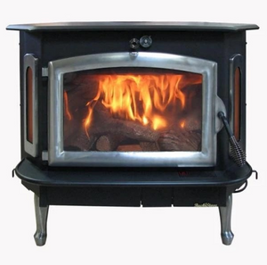 Model 91 Wood Stove with Door Options in Black, Gold, or Pewter - BUCK STOVE