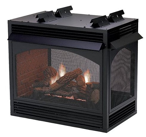 Lincoln Vent - Free Fireplaces, Peninsula & See - Through, Premium 36" Nat - AMERICAN HEARTH - FireplacesProAmerican HearthVent Free Fireplace