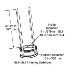 Majestic - 6" (152mm) chimney stabilizer - SL11 - FireplacesProMajesticWood Pipe Components