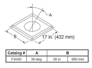 Majestic - AC30 Degree firestop spacer for SL1100 and SL400 Series Pipe - FS540 - FireplacesProMajesticWood Pipe Components