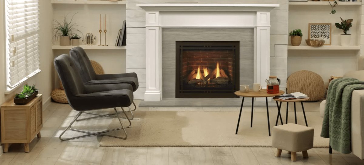 Majestic - Quartz Platinum top/rear direct vent fireplace with Intellifire Touch ignition - QUARTZPLA36IL - FireplacesProMajesticDirect - Vent Fireplace