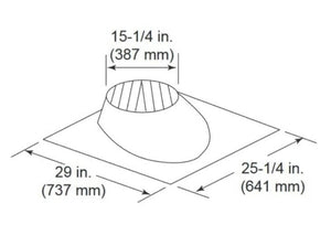 Majestic - Roof flashing, 0 - 6/12 pitch for SL1100 and SL400 Series Pipe - RF570 - FireplacesProMajesticWood Pipe Components