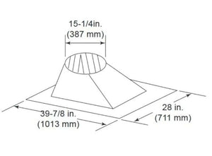 Majestic - Roof flashing, 7/12 - 12/12 pitch for SL1100 and SL400 Series Pipe - RF571 - FireplacesProMajesticWood Pipe Components