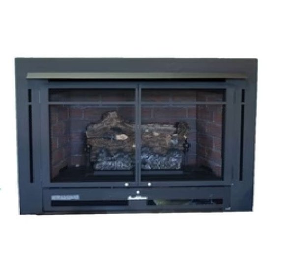 Manhattan 34ZC in Old Town Red - Vent - Free Gas Stove, available in Natural Gas (NG) or Liquid Propane (LP) variant - BUCK STOVE - FireplacesProBuck StoveVent Free Gas Stove