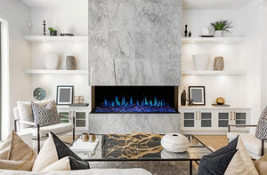 Orion Multi Heliovision Fireplace - 52" to 120" - Built - in, Clean Face, Wall Mount Options - 9" Deep with an 18" Viewing Area - MODERN FLAMES - FireplacesProModern FlamesElectric Fireplace