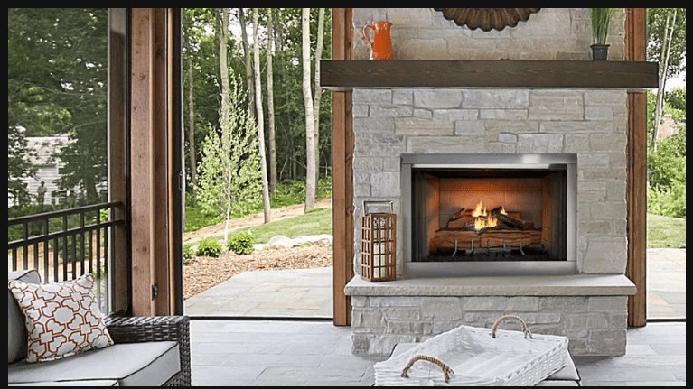 Outdoor Fire Feature: Vesper Firebox - 36" - Classic Concrete Refractory - VOFB36 - T - OUTDOOR LIFESTYLE - FireplacesProOutdoor LifestyleOutdoor Firebox