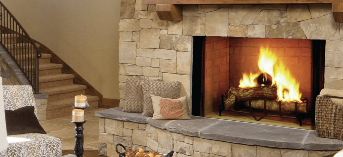 SB60HB 36" Radiant Wood Burning Fireplace with Herringbone Brick Pattern - MAJESTIC - FireplacesProMajesticWood Burning Fireplace