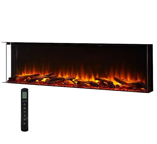 Scion Trinity - Modern Elegance with the 55" 3 - Sided Linear Electric Fireplace - SF - SCT55 - BK - SIMPLIFIRE - FireplacesProSimpliFireLinear Electric Fireplace