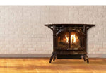 Spirit Stove Cast Iron Vent - Free, Medium Porcelain Black, Nat - AMERICAN HEARTH - FireplacesProAmerican HearthVent Free Stove