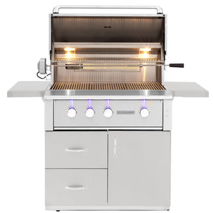 Summerset - Alturi 36" Freestanding BBQ Grill - NG/LP - 304 Stainless Steel - 26,000 BTUs each - Designed to Fit BBQ Island - FireplacesProSummersetFreestanding Grill