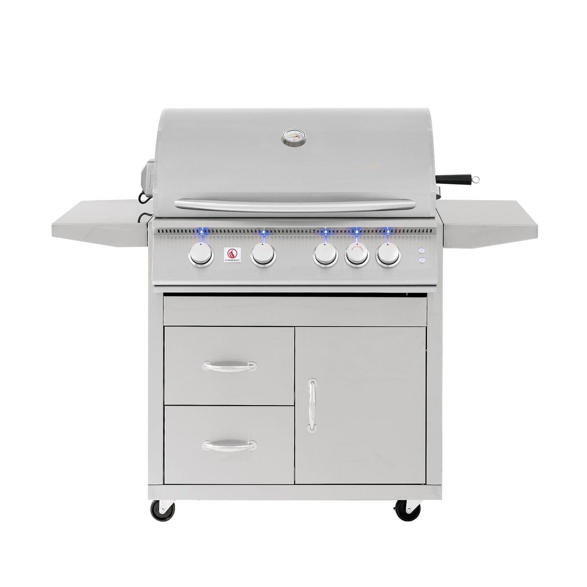 Summerset - Sizzler Pro 32" Freestanding BBQ Grill - NG/LP - 443 Stainless Steel - 14,000 BTUs - FireplacesProSummersetFreestanding Grill