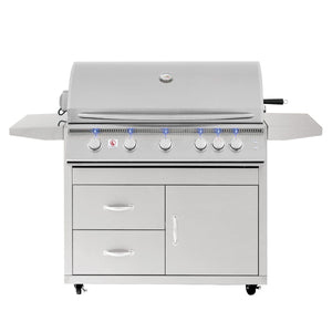 Summerset - Sizzler Pro 40" Freestanding BBQ Grill - NG/LP - 443 Stainless Steel - 14,000 BTUs - FireplacesProSummersetFreestanding Grill