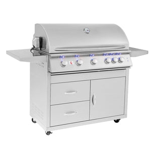 Summerset - Sizzler Pro 40" Freestanding BBQ Grill - NG/LP - 443 Stainless Steel - 14,000 BTUs - FireplacesProSummersetFreestanding Grill