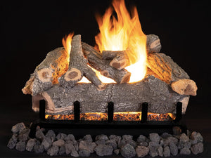 Superior - Dual - Burner 24" Smoky Weathered Oak Logs 7 pcs Set - SMOKYWEATHERED24 - FireplacesProSuperiorVented Logs