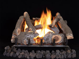 Superior - Dual - Burner Outdoor 36" Ozark Charred Oak Logs 10 pcs Set - OZARKCHARRED36O - FireplacesProSuperiorVented Logs