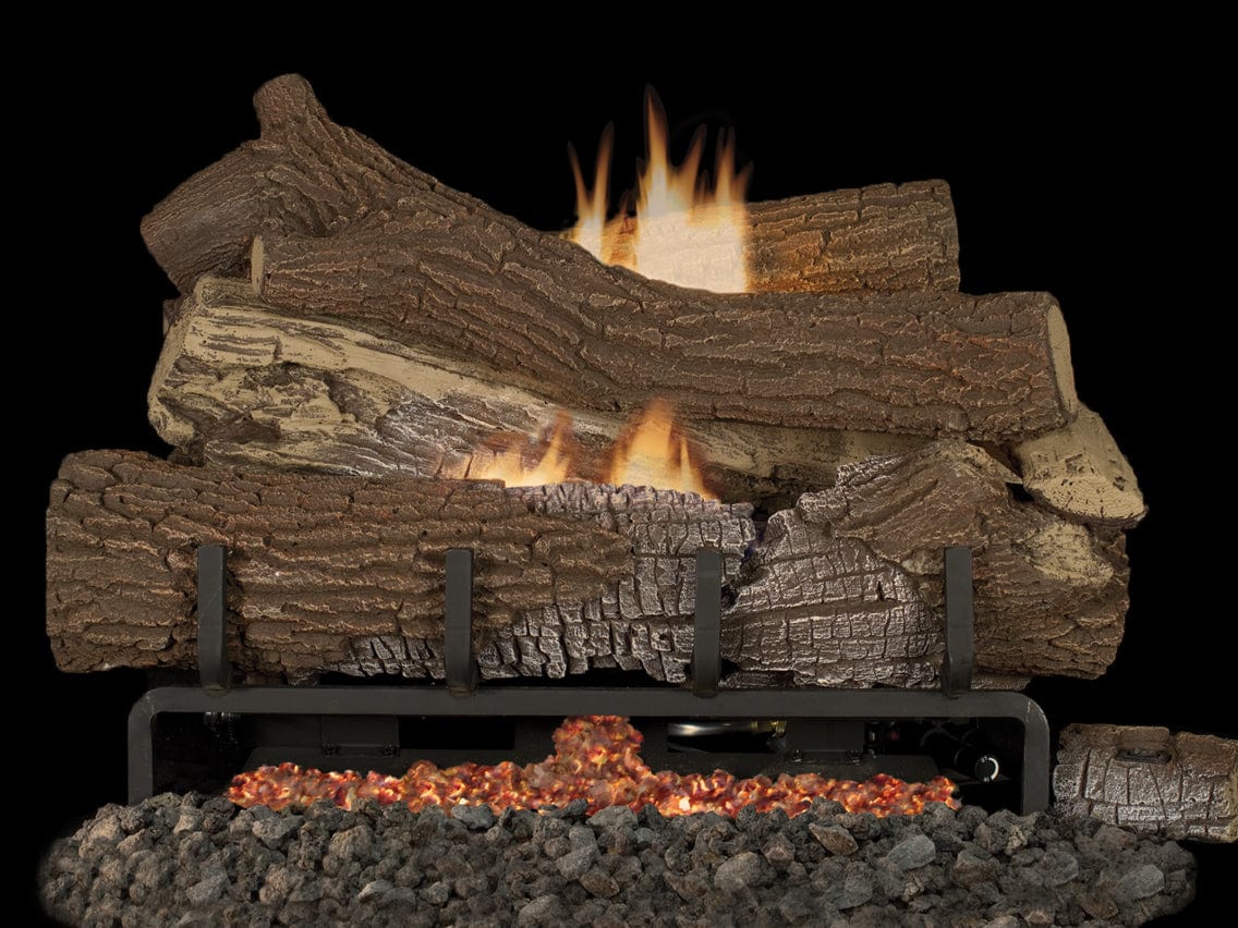 Superior - Mega - Flame 30" Giant Timbers Logs, Concrete - LMF30GTA - FireplacesProSuperiorVent - Free Logs