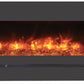 Wall Mount / Flush Mount Electric Fireplace with a Steel Surround and Glass Media - AMANTII - FireplacesProAmantiiWall Hanging Electric Fireplace