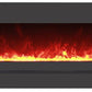 Wall Mount / Flush Mount Electric Fireplace with a Steel Surround and Glass Media - AMANTII - FireplacesProAmantiiWall Hanging Electric Fireplace