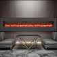 Wall Mount / Flush Mount Electric Fireplace with a Steel Surround and Glass Media - AMANTII - FireplacesProAmantiiWall Hanging Electric Fireplace